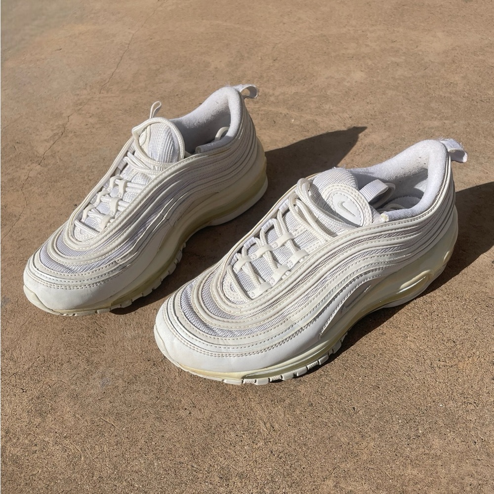 Nike Air Max 97 Tripple White Running shoes Sneakers Womens size 8